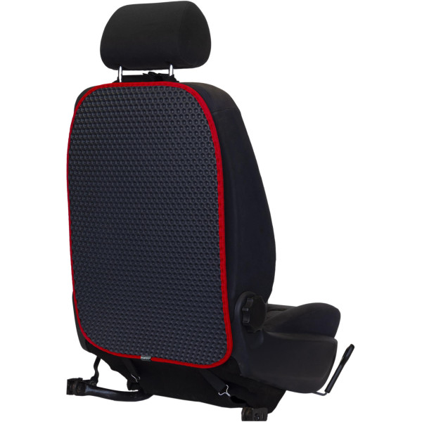 EVAtech Lasten Auton Istuimen Selkänojan Suojus 68x46 cm - harmaa / punaiset reunat