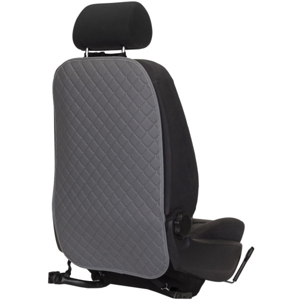 EVAtech ECO Lasten Autonistuimen Selkänojasuoja 75x46 cm - harmaa / harmaat reunat / harmaat ompeleet