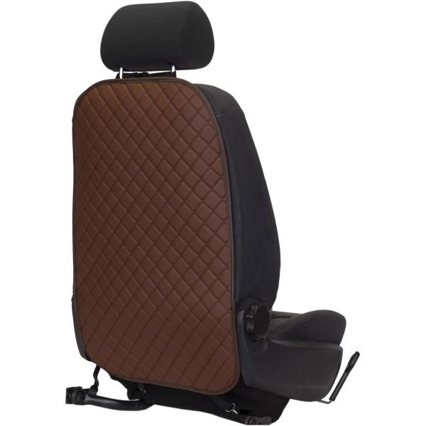 EVAtech ECO Lasten Autonistuimen Selkänojasuoja 75x46 cm - ruskea / ruskeat reunat / ruskeat ompeleet