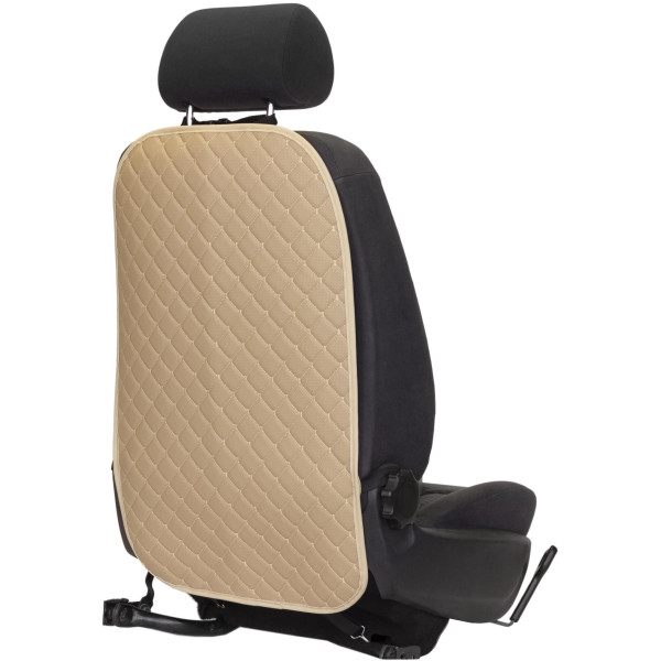 EVAtech ECO Lasten Autonistuimen Selkänojasuoja 75x46 cm - hiekanvärinen / hiekan väriset reunat / hiekanväriset ompeleet