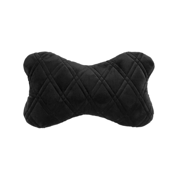 EVAtech auton pääntukityyny 27x16 cm - musta / mustat ompeleet