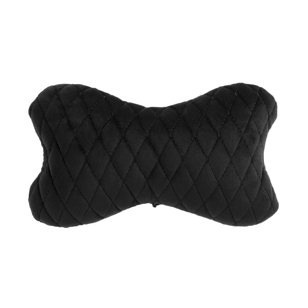 EVAtech auton pääntukityyny 27x16 cm - musta / mustat ompeleet