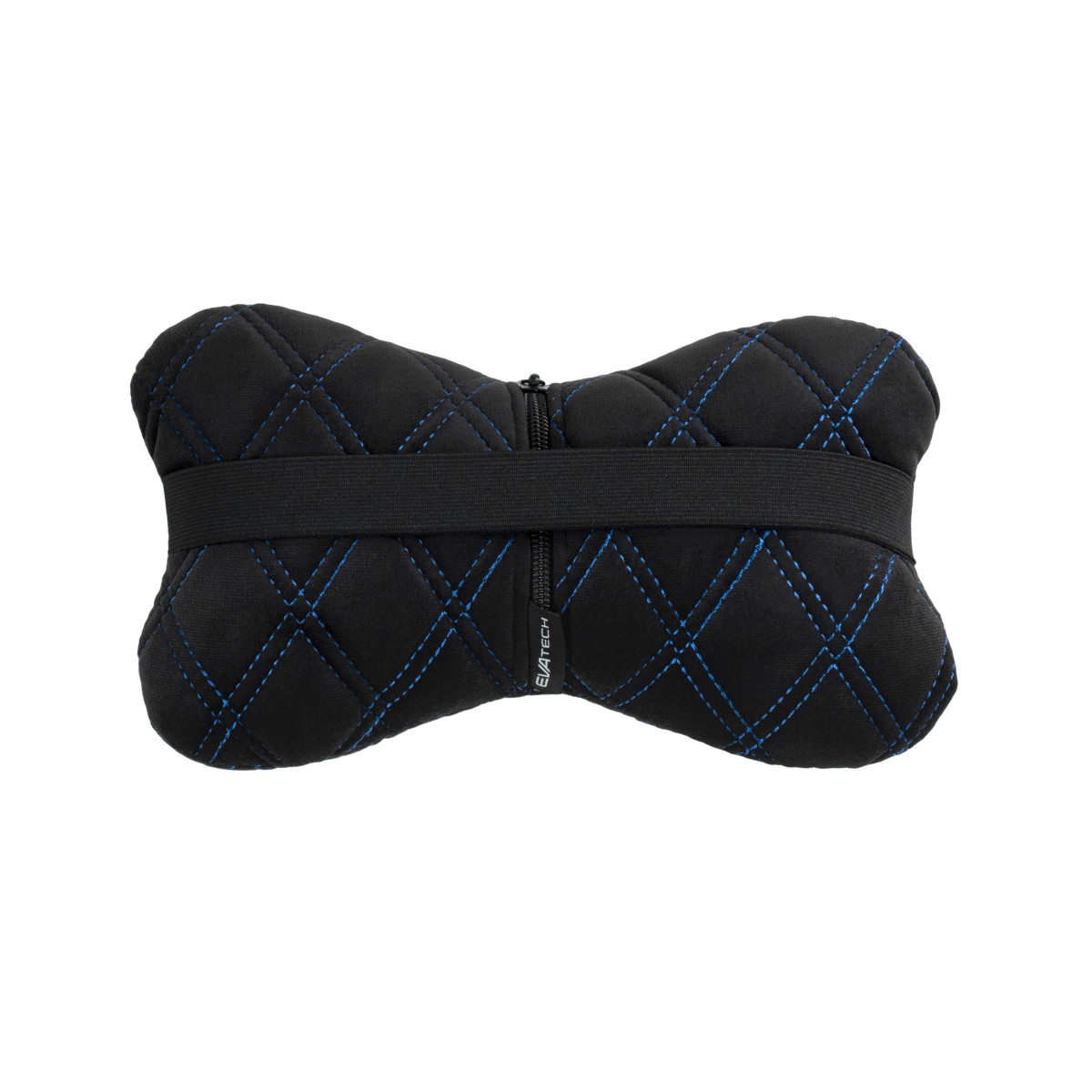 EVAtech auton pääntukityyny 27x16 cm - musta / siniset ompeleet EVAtech auton pääntukityyny 27x16 cm - musta / siniset ompeleet