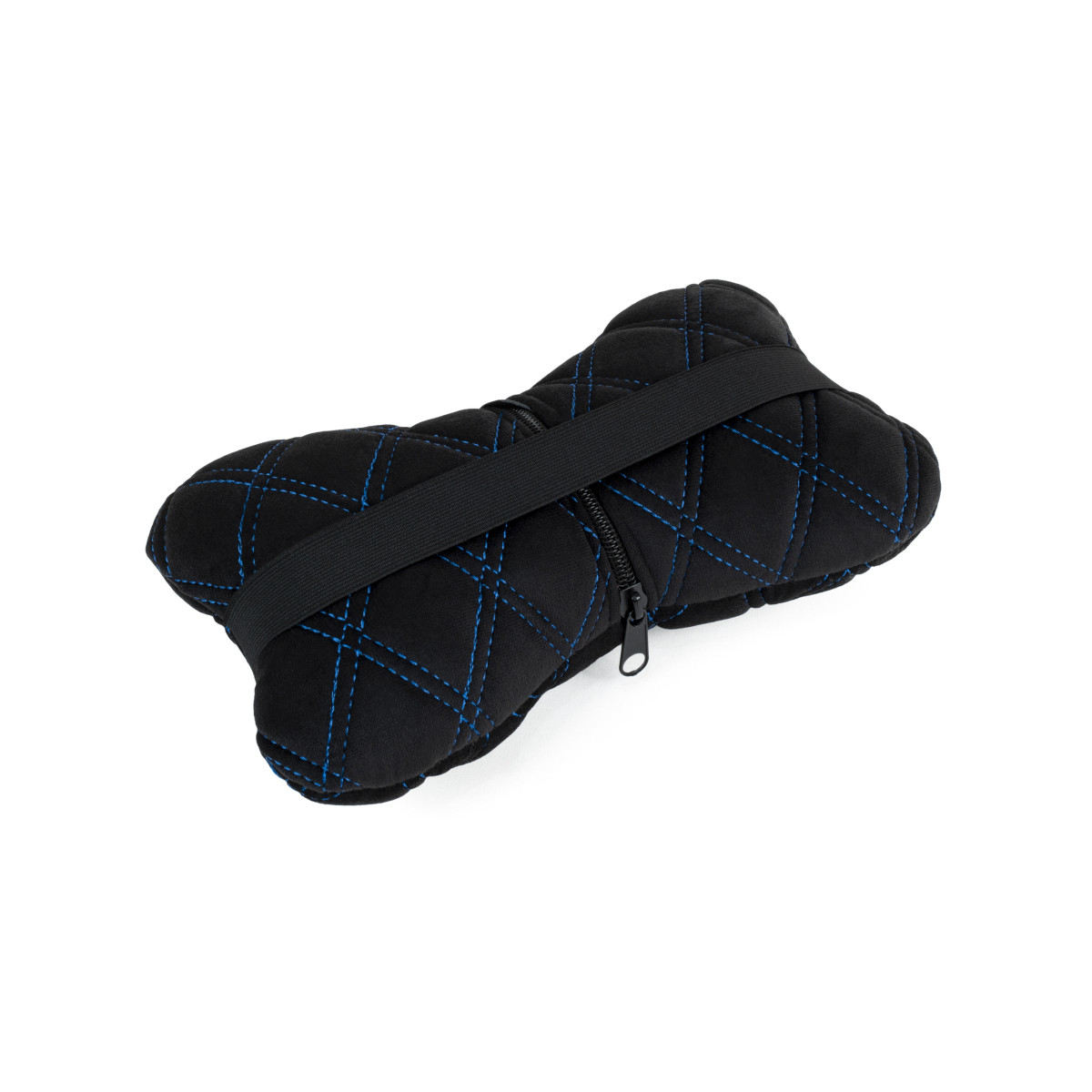 EVAtech auton pääntukityyny 27x16 cm - musta / siniset ompeleet EVAtech auton pääntukityyny 27x16 cm - musta / siniset ompeleet