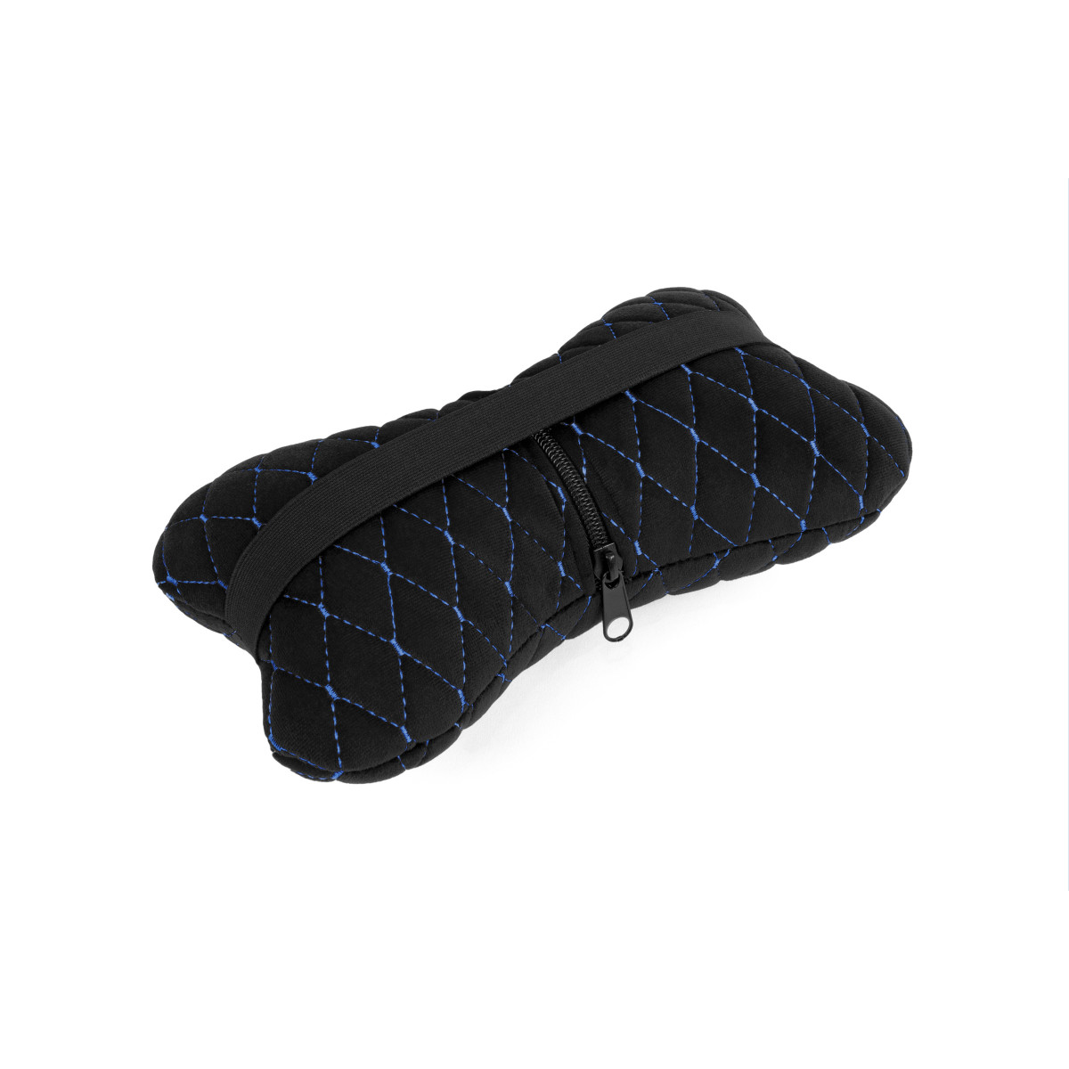 EVAtech auton pääntukityyny 27x16 cm - musta / siniset ompeleet EVAtech auton pääntukityyny 27x16 cm - musta / siniset ompeleet