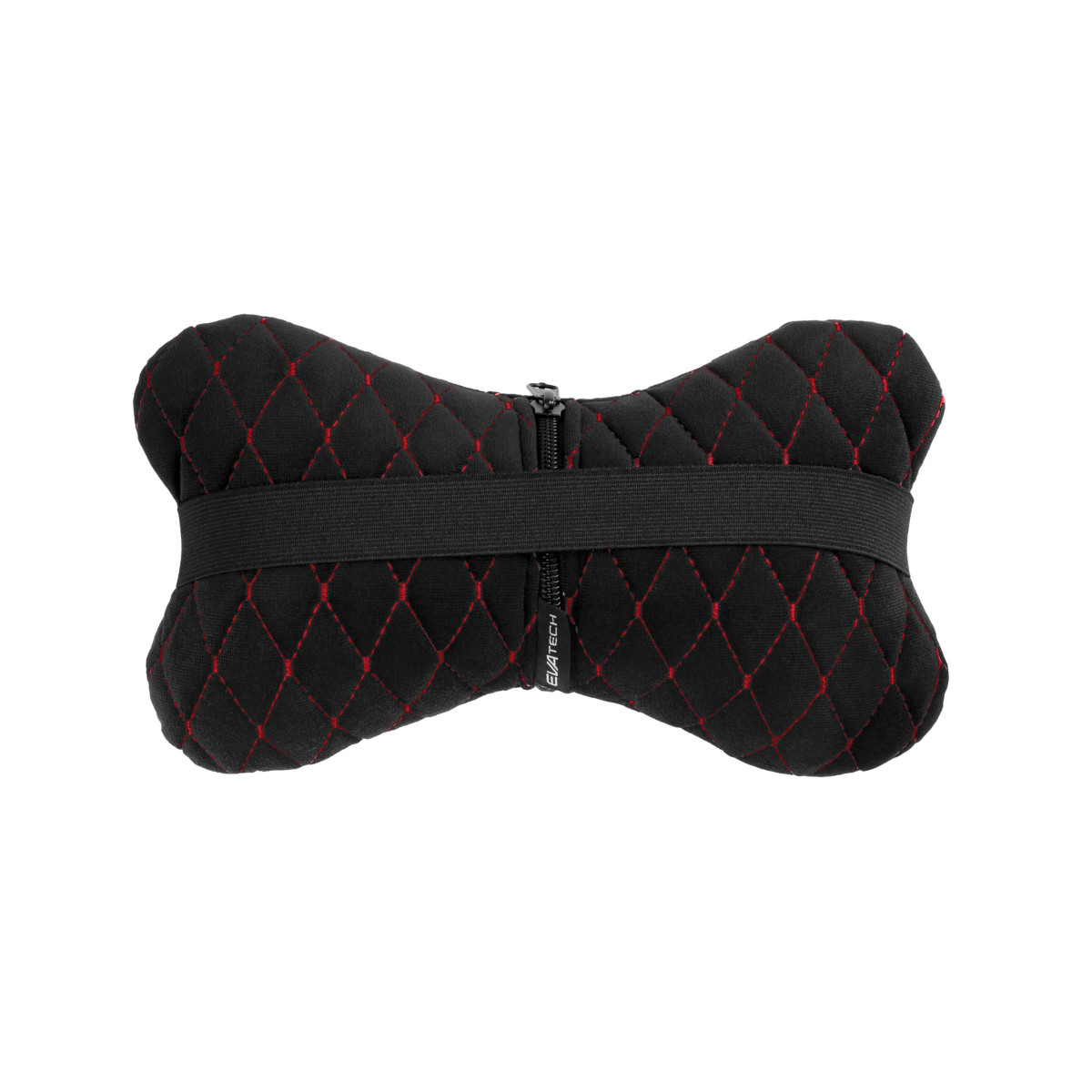 EVAtech auton pääntukityyny 27x16 cm - musta / punaiset ompeleet EVAtech auton pääntukityyny 27x16 cm - musta / punaiset ompeleet