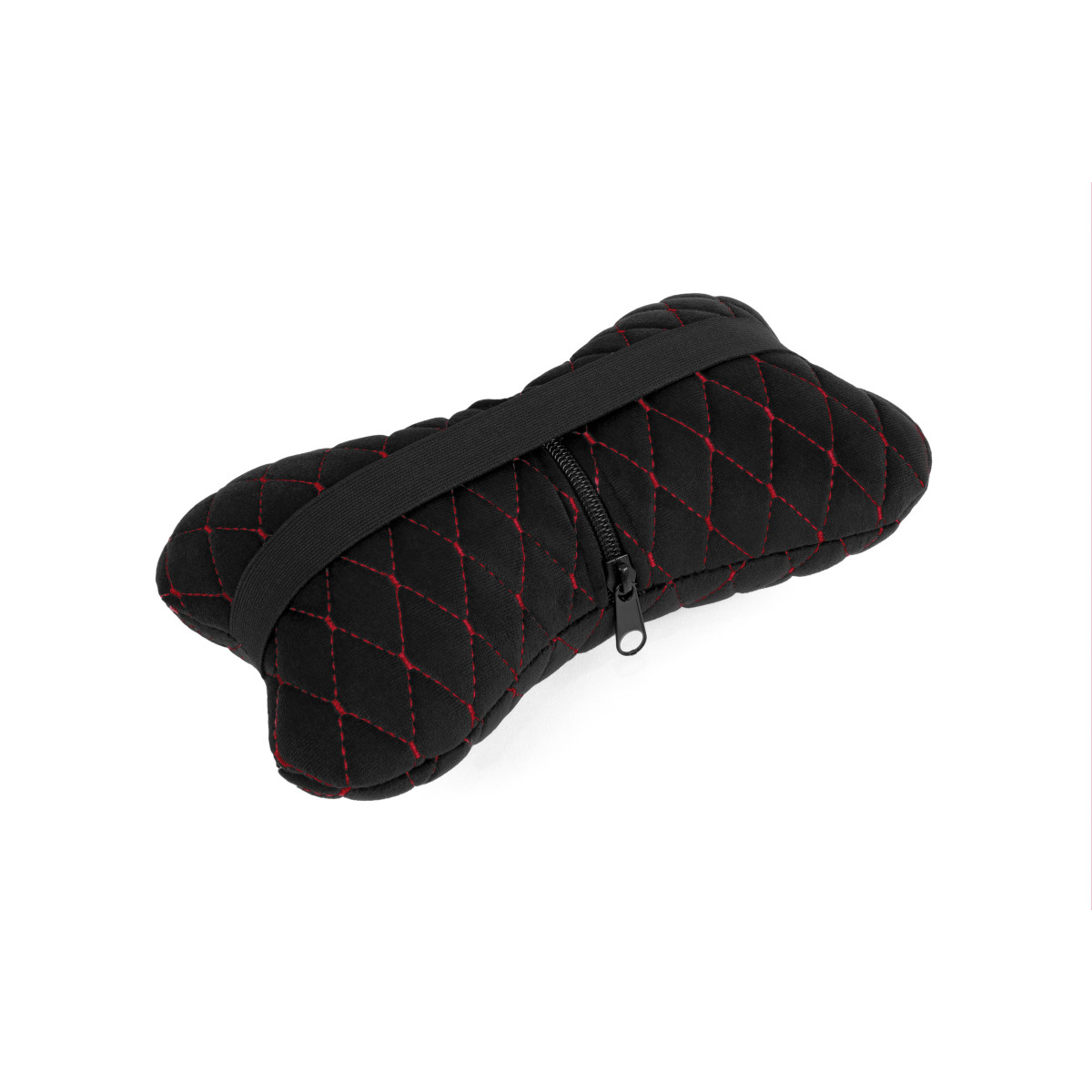 EVAtech auton pääntukityyny 27x16 cm - musta / punaiset ompeleet EVAtech auton pääntukityyny 27x16 cm - musta / punaiset ompeleet