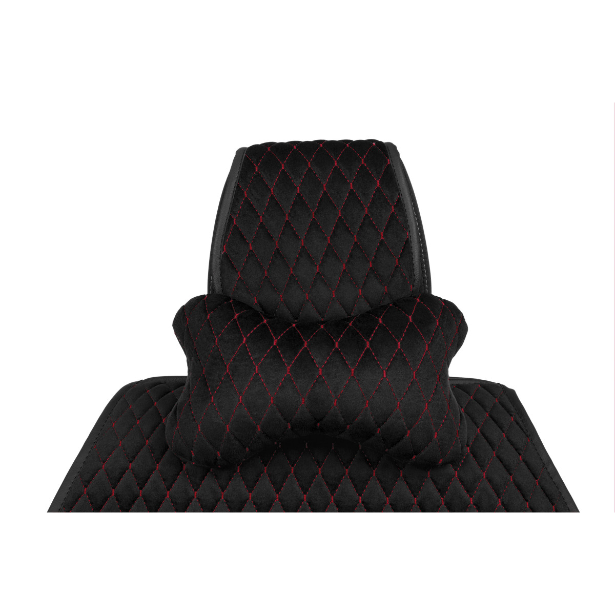 EVAtech auton pääntukityyny 27x16 cm - musta / punaiset ompeleet EVAtech auton pääntukityyny 27x16 cm - musta / punaiset ompeleet