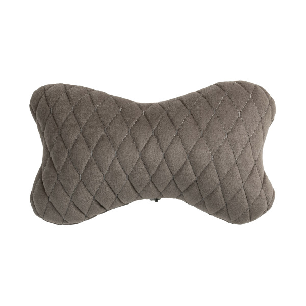 EVAtech auton pääntukityyny 27x16 cm - harmaa / harmaat ompeleet