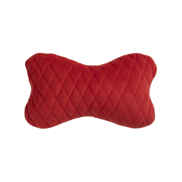 EVAtech auton pääntukityyny 27x16 cm - punainen / punaiset ompeleet