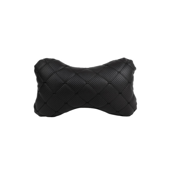EVAtech ECO auton pääntukityyny 27x16 cm - musta / mustat ompeleet