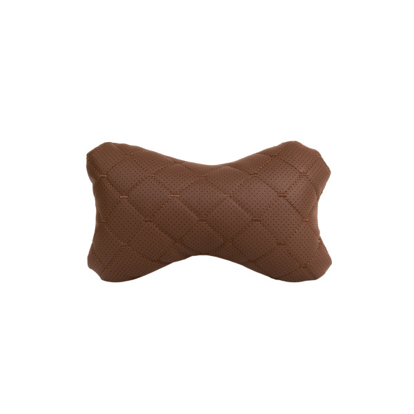 EVAtech ECO auton pääntukityyny 27x16 cm - ruskea / ruskeat ompeleet
