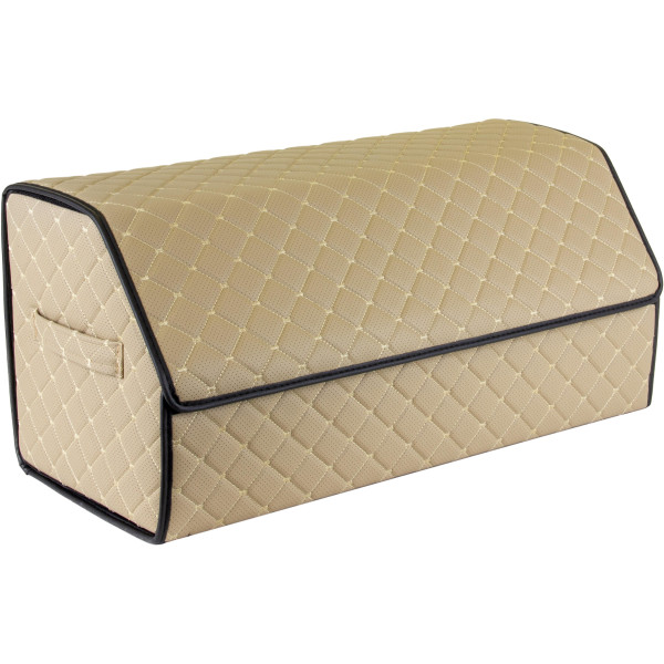 EVAtech tavaratilan järjestäjä ECO L 30x30x65 cm - hiekanvärinen / mustat reunat / hiekanväriset ompeleet / punainen sisusta