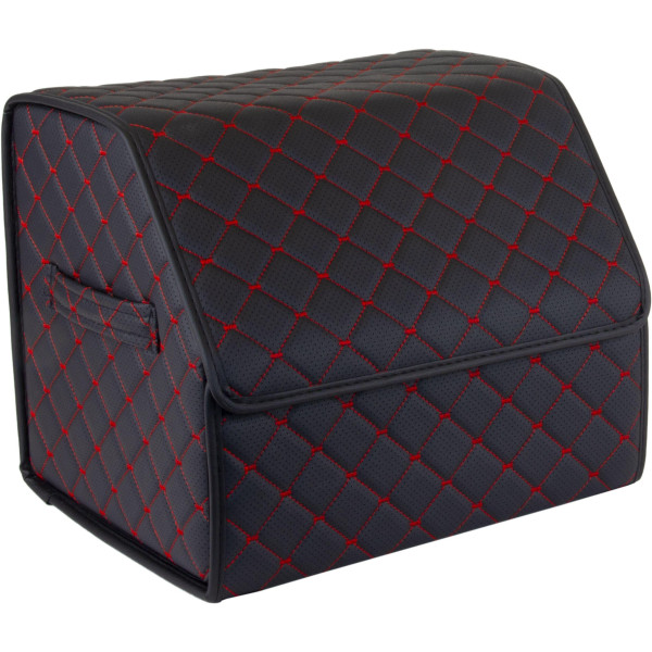 EVAtech tavaratilan järjestäjä ECO S 30x30x35 cm - musta / mustad servad / punased õmblused / must sisemus