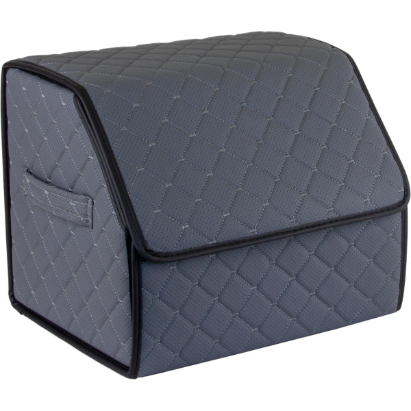 EVAtech tavaratilan järjestäjä ECO S 30x30x35 cm - harmaa / mustat reunat / harmaat ompeleet / punainen sisusta