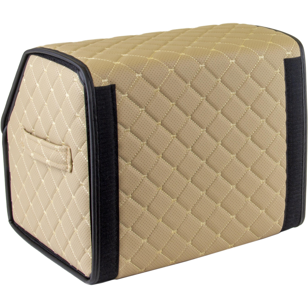 EVAtech tavaratilan järjestäjä ECO S 30x30x35 cm - hiekanvärinen / mustat reunat / hiekanväriset ompeleet / punainen sisusta EVAtech tavaratilan järjestäjä ECO S 30x30x35 cm - hiekanvärinen / mustat reunat / hiekanväriset ompeleet / punainen sisusta