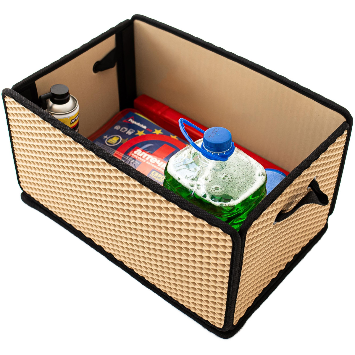 EVAtech tavaratilan järjestäjä LightBox 33x50x25 cm - hiekanvärinen / mustat reunat EVAtech tavaratilan järjestäjä LightBox 33x50x25 cm - hiekanvärinen / mustat reunat