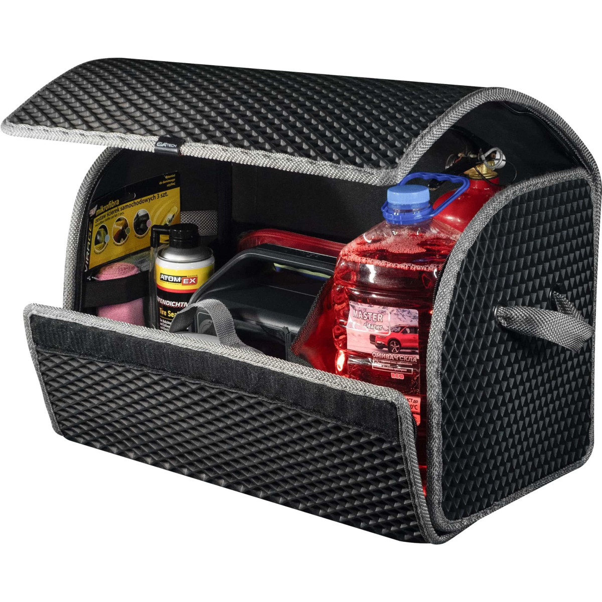 EVAtech tavaratilan järjestäjä PRO M 32x50x30 cm - musta / harmaat reunat EVAtech tavaratilan järjestäjä PRO M 32x50x30 cm - musta / harmaat reunat