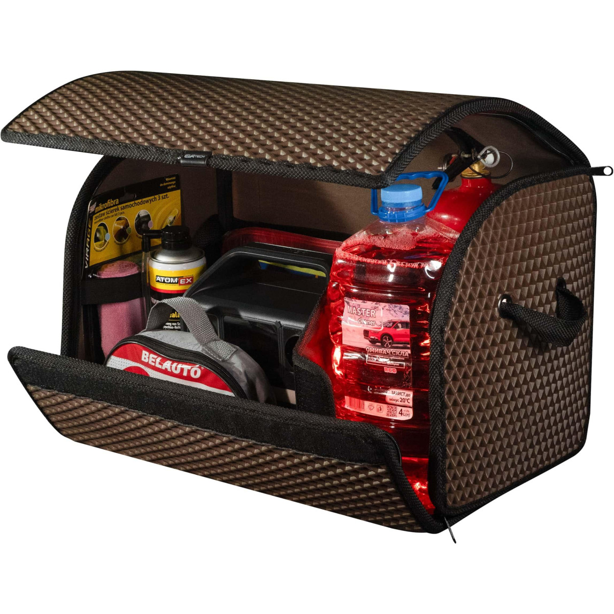 EVAtech tavaratilan järjestäjä PRO M 32x50x30 cm - ruskea / mustat reunat EVAtech tavaratilan järjestäjä PRO M 32x50x30 cm - ruskea / mustat reunat