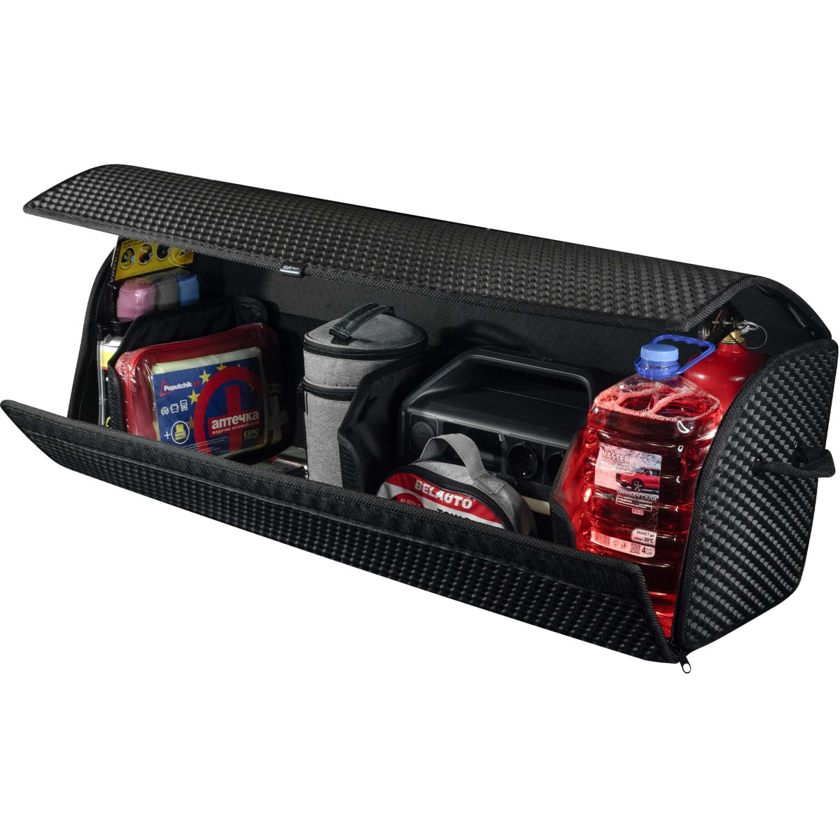 EVAtech tavaratilan järjestäjä PRO XL 32x100x30 cm - musta / mustat reunat EVAtech tavaratilan järjestäjä PRO XL 32x100x30 cm - musta / mustat reunat