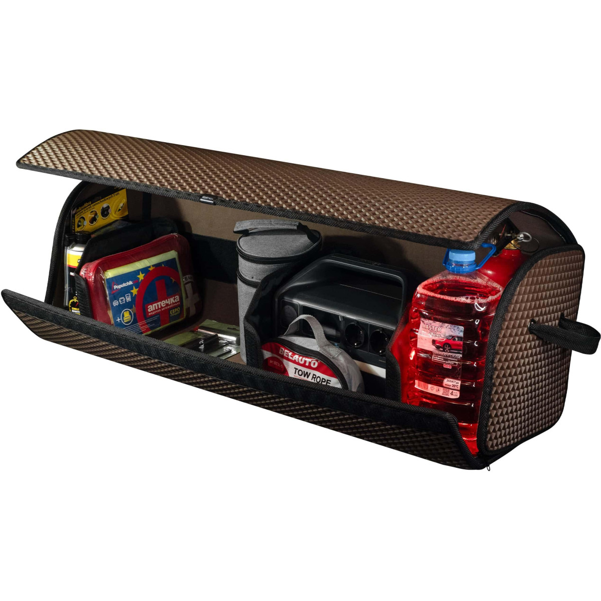 EVAtech tavaratilan järjestäjä PRO XL 32x100x30 cm - musta / punaiset reunat EVAtech tavaratilan järjestäjä PRO XL 32x100x30 cm - musta / punaiset reunat