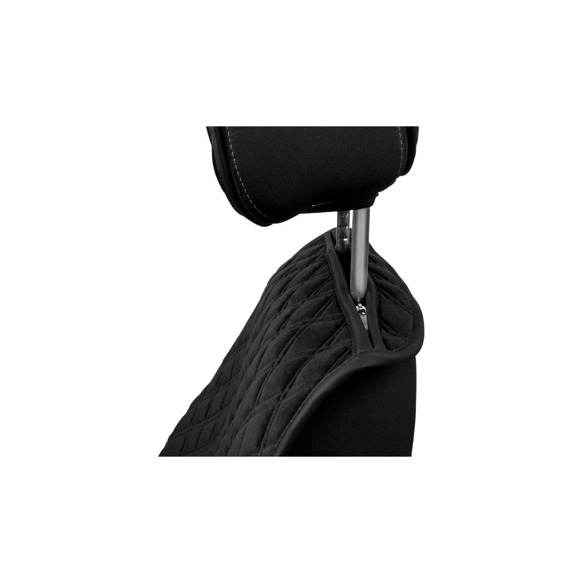 EVAtech PRO istuinsuojat, 2 kpl - musta / mustat reunat / mustat ompeleet