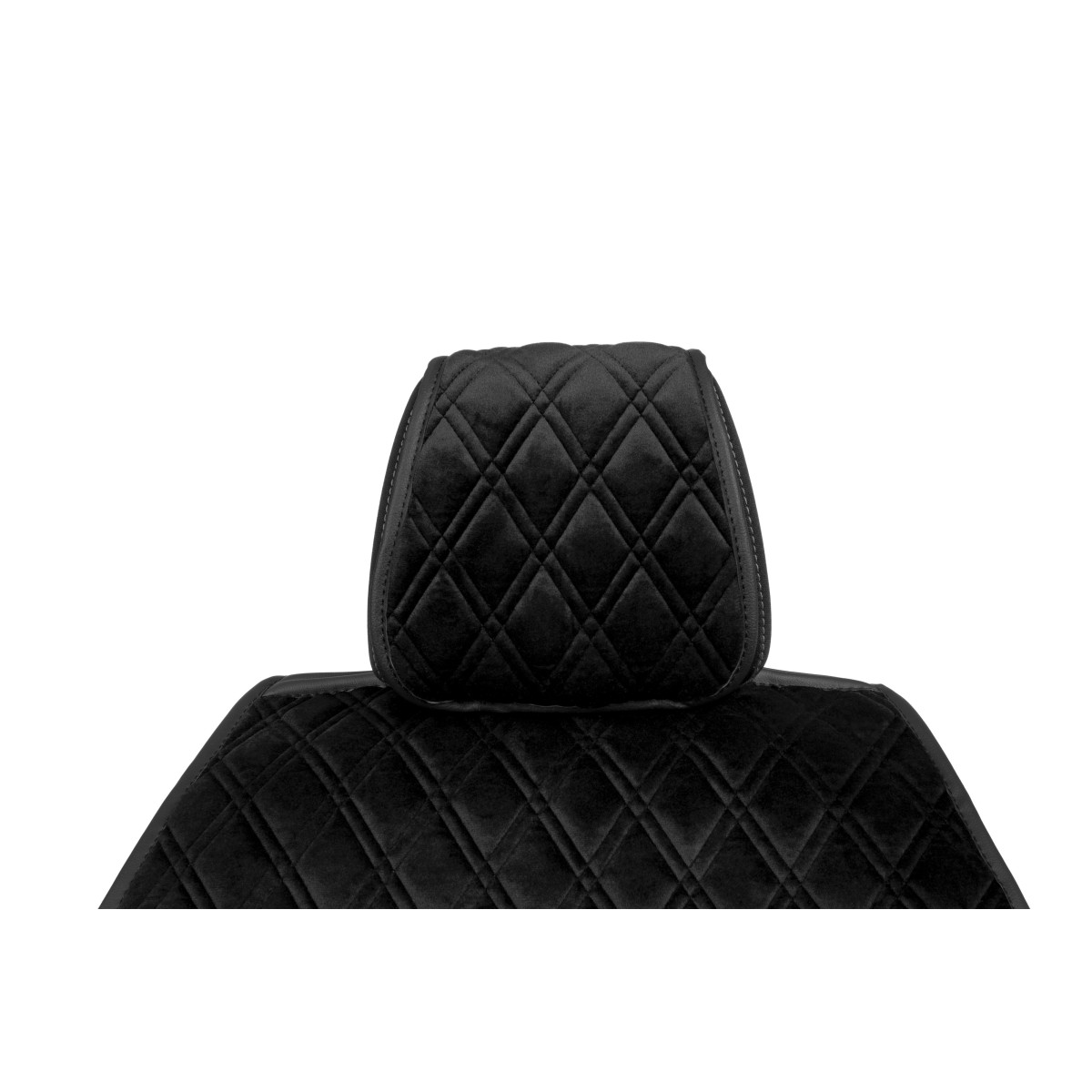 EVAtech PRO istuinsuojat, 2 kpl - musta / mustat reunat / mustat ompeleet