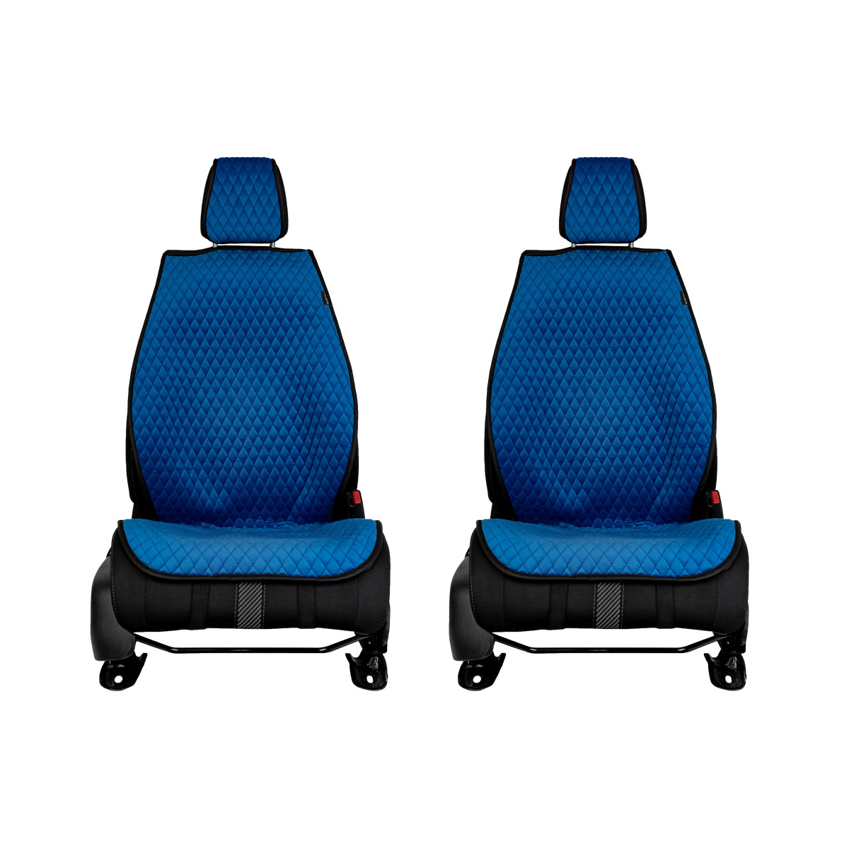 EVAtech PRO istuinsuojat, 2 kpl - sininen / mustat reunat / siniset ompeleet