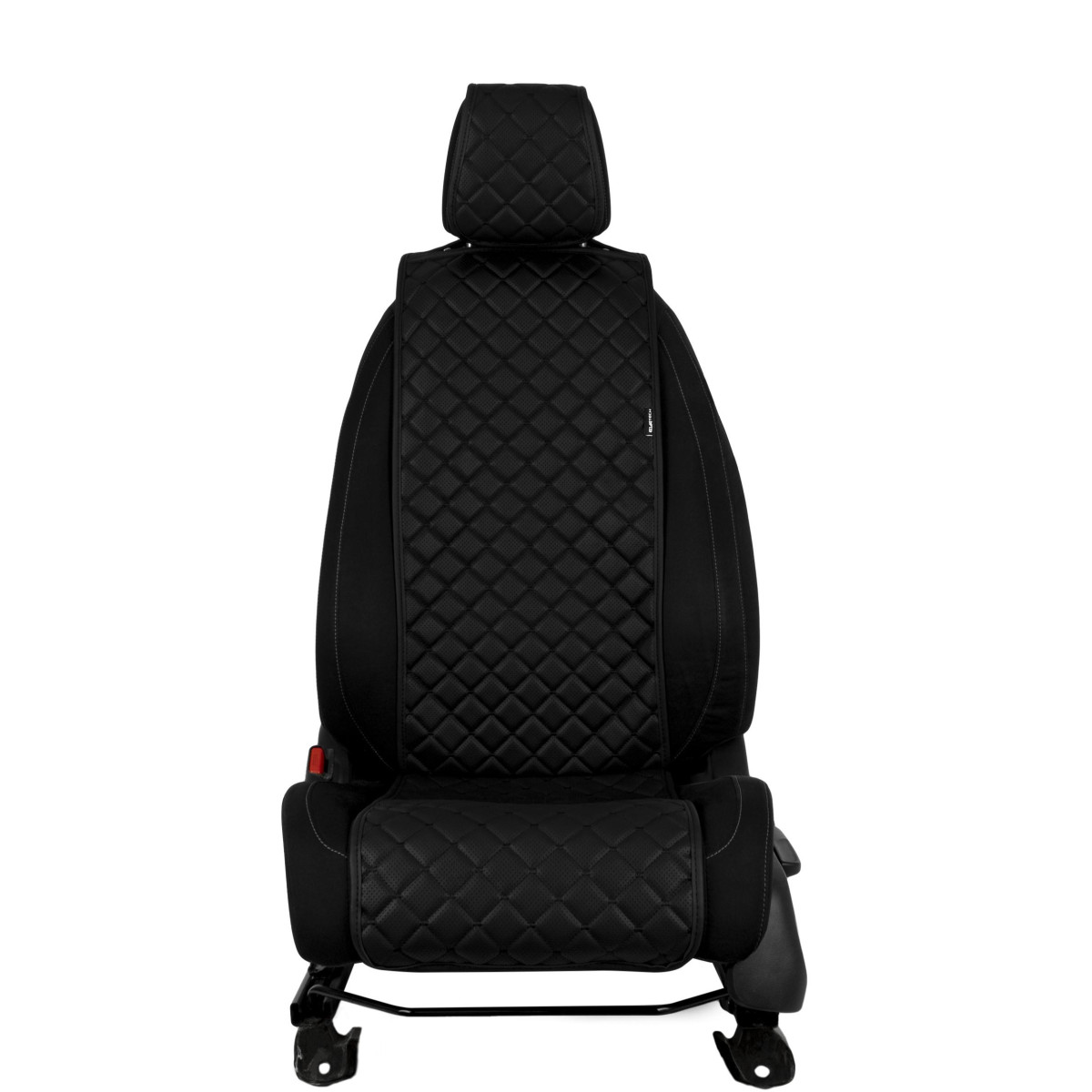 EVAtech ECO Basic istuinsuoja, 1 kpl - musta / mustat reunat / mustat ompeleet EVAtech ECO Basic istuinsuoja, 1 kpl - musta / mustat reunat / mustat ompeleet