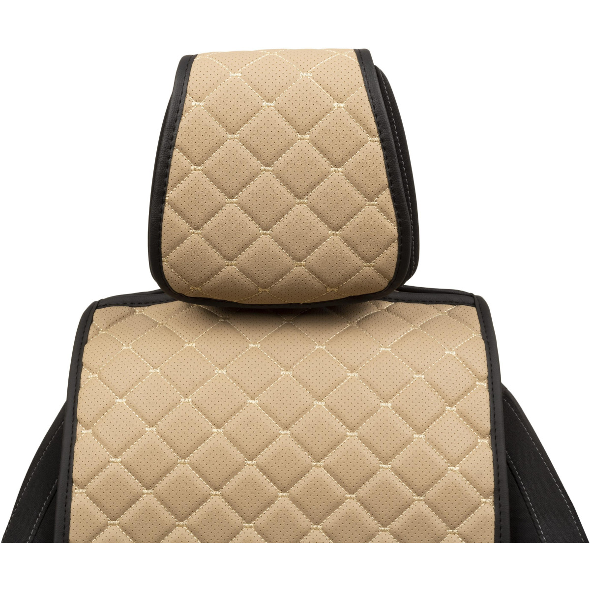 EVAtech ECO Basic istuinsuoja, 1 kpl - hiekanvärinen / mustat reunat / hiekanväriset ompeleet EVAtech ECO Basic istuinsuoja, 1 kpl - hiekanvärinen / mustat reunat / hiekanväriset ompeleet