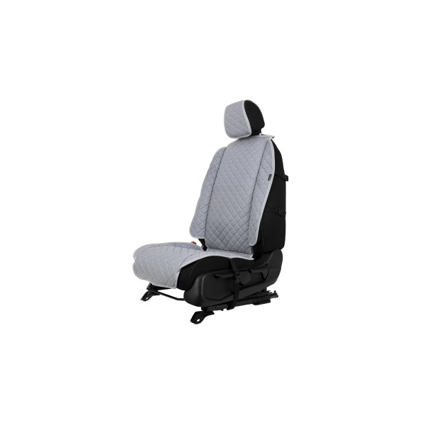 EVAtech ECO Max istuinsuoja, 1 kpl - harmaa / harmaat reunat / harmaat ompeleet