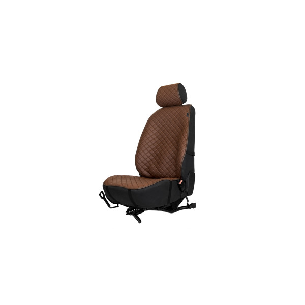 EVAtech ECO PRO istuinsuoja, 1 kpl - ruskea / ruskeat reunat / ruskeat ompeleet