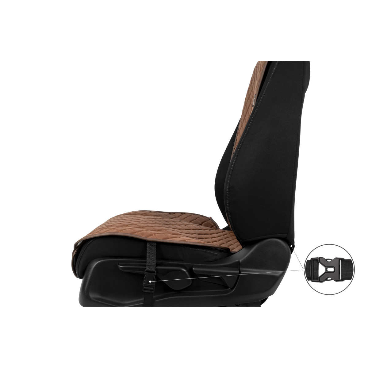 EVAtech ECO Standard istuinsuoja, 1 kpl - ruskea / ruskeat reunat / ruskeat ompeleet EVAtech ECO Standard istuinsuoja, 1 kpl - ruskea / ruskeat reunat / ruskeat ompeleet