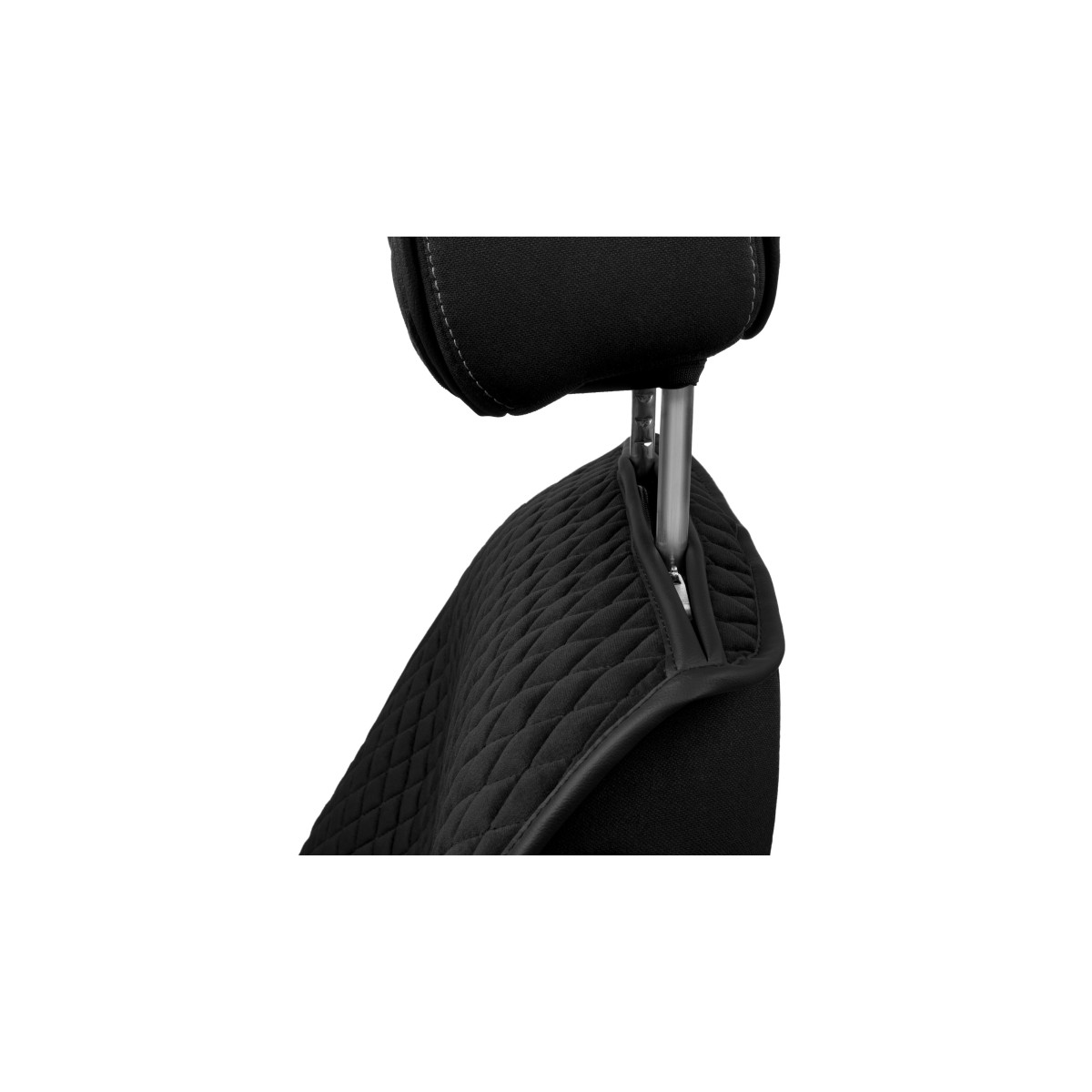 EVAtech PRO istuinsuoja, 1 kpl - musta / mustat reunat / mustat ompeleet