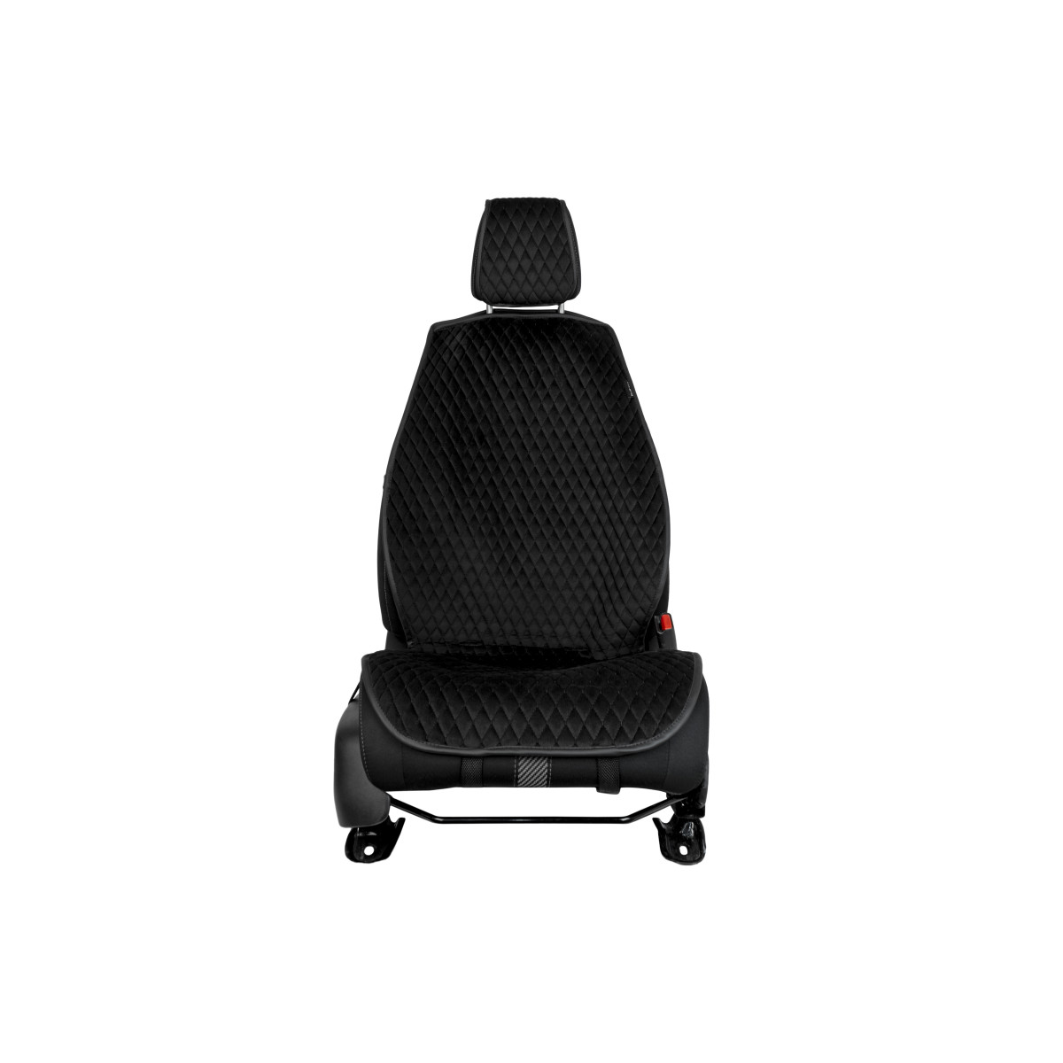 EVAtech PRO istuinsuoja, 1 kpl - musta / mustat reunat / mustat ompeleet