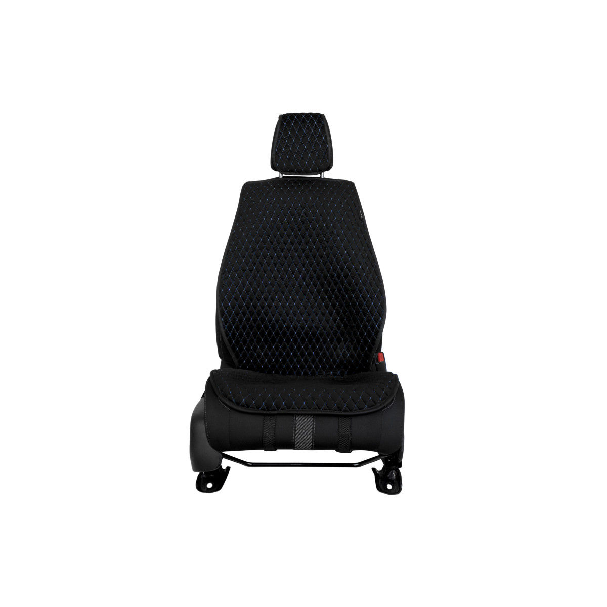 EVAtech PRO istuinsuoja, 1 kpl - musta / mustat reunat / siniset ompeleet