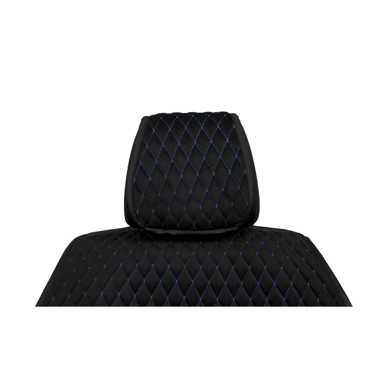 EVAtech PRO istuinsuoja, 1 kpl - musta / mustat reunat / siniset ompeleet