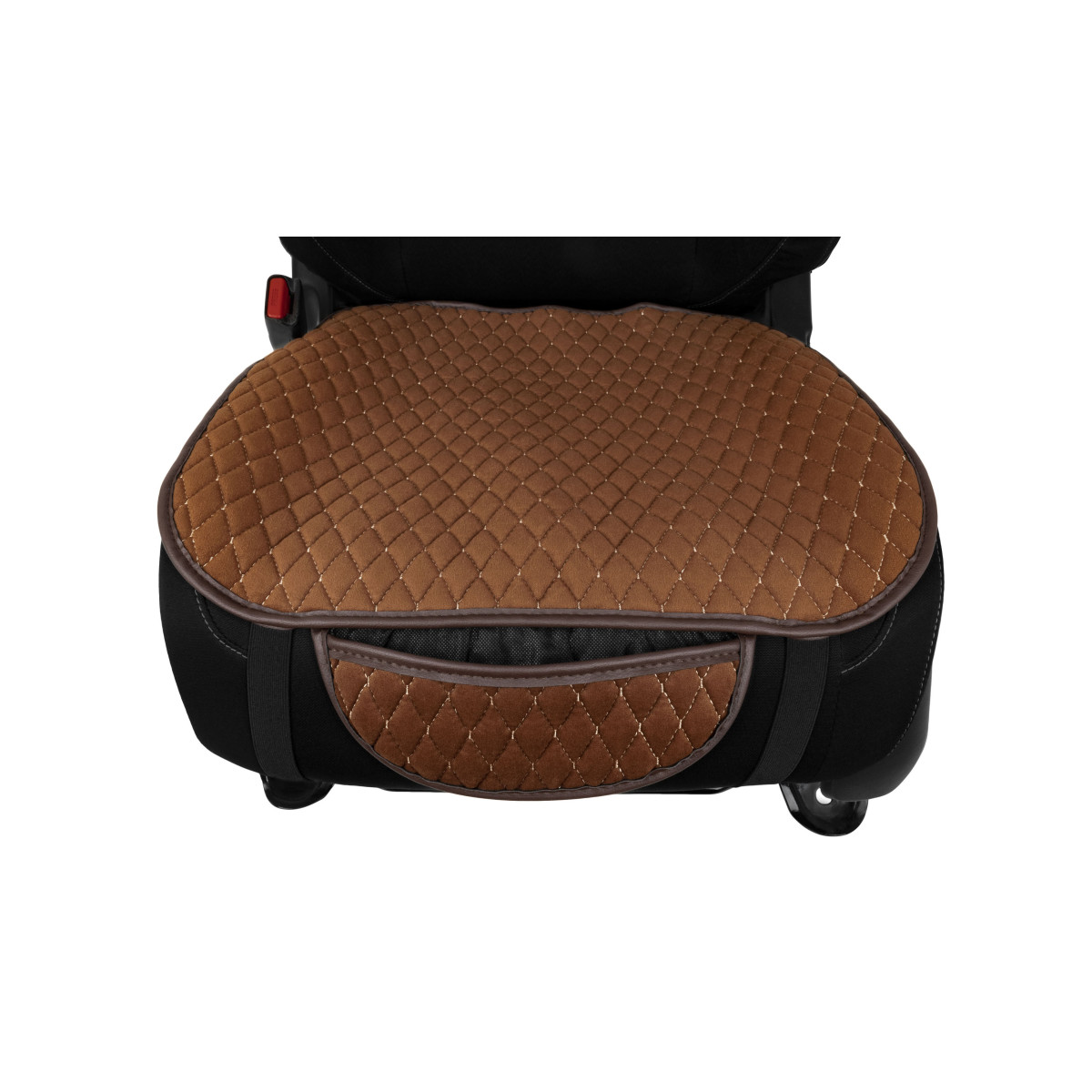 EVAtech istuinsuojat, 2 kpl - ruskea / ruskeat reunat / ruskeat ompeleet