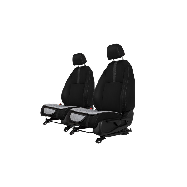 EVAtech ECO istuinsuojat, 2 kpl - harmaa / mustat reunat / harmaat ompeleet