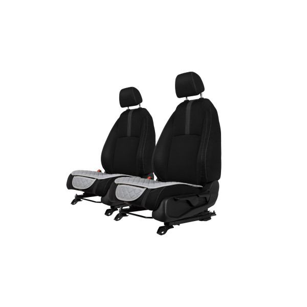 EVAtech ECO istuinsuojat, 2 kpl - harmaa / harmaat reunat / harmaat ompeleet