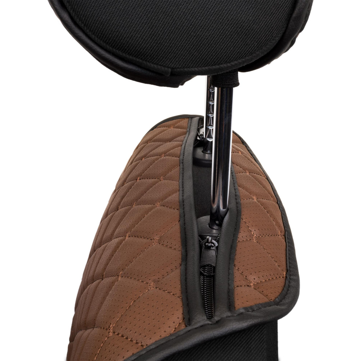 EVAtech ECO Basic -istuinsuojat, 2 kpl- ruskea / mustat reunat / ruskeat ompeleet