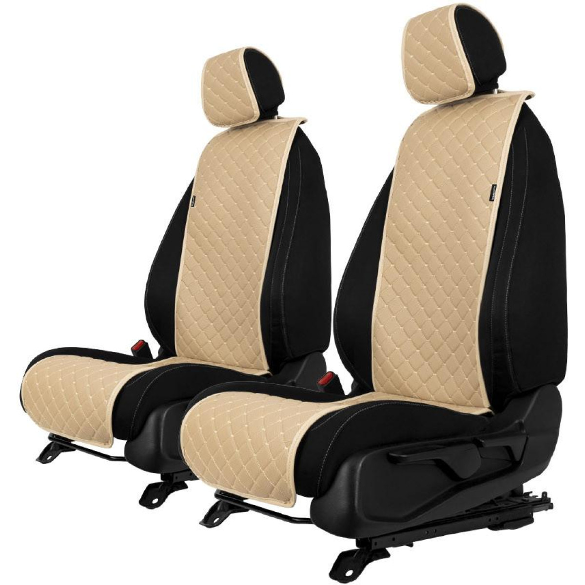 EVAtech ECO Basic -istuinsuojat, 2 kpl  - hiekanvärinen / hiekan väriset reunat / hiekanväriset ompeleet