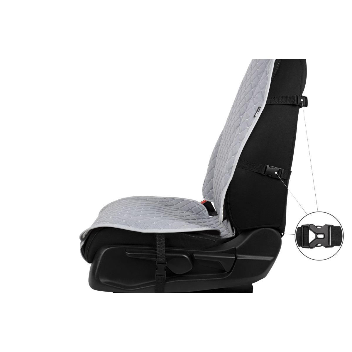 EVAtech ECO Max istuinsuojat, 2 kpl - harmaa / harmaat reunat / harmaat ompeleet EVAtech ECO Max istuinsuojat, 2 kpl - harmaa / harmaat reunat / harmaat ompeleet