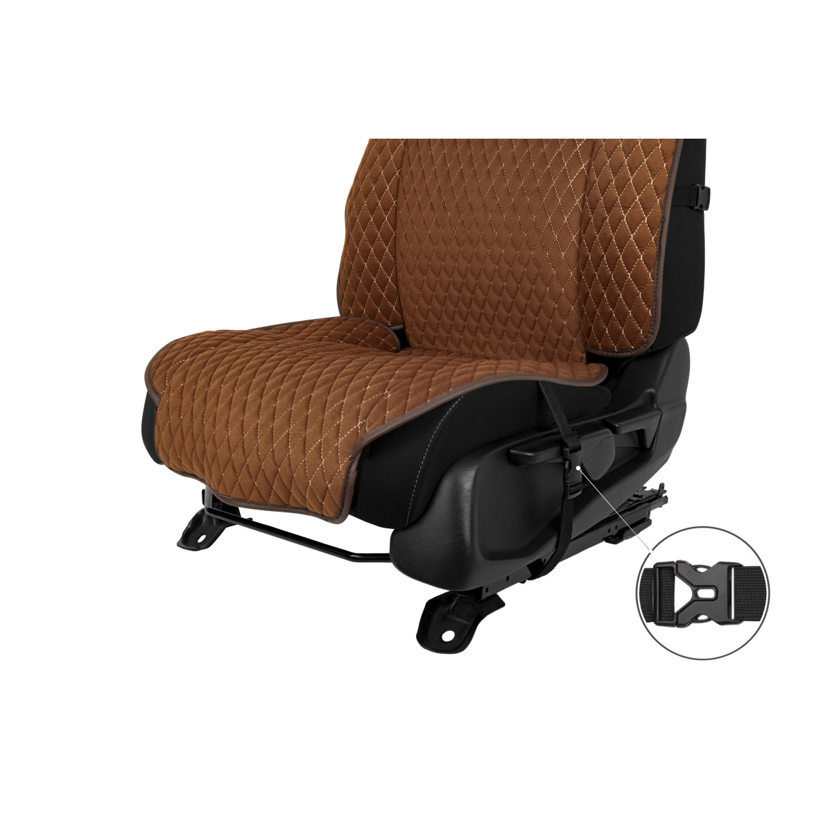 EVAtech Max istuinsuojat, 2 kpl - ruskea / ruskeat reunat / ruskeat ompeleet EVAtech Max istuinsuojat, 2 kpl - ruskea / ruskeat reunat / ruskeat ompeleet