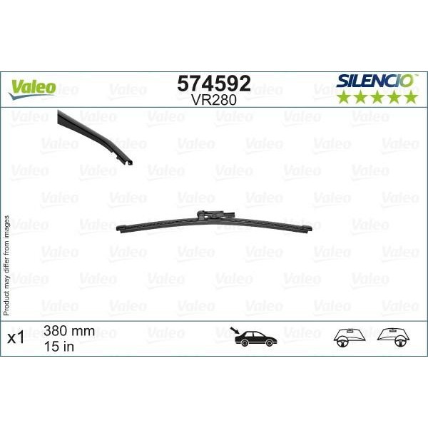 Takapyyhin Valeo Silencio Rear VR280, 380 mm