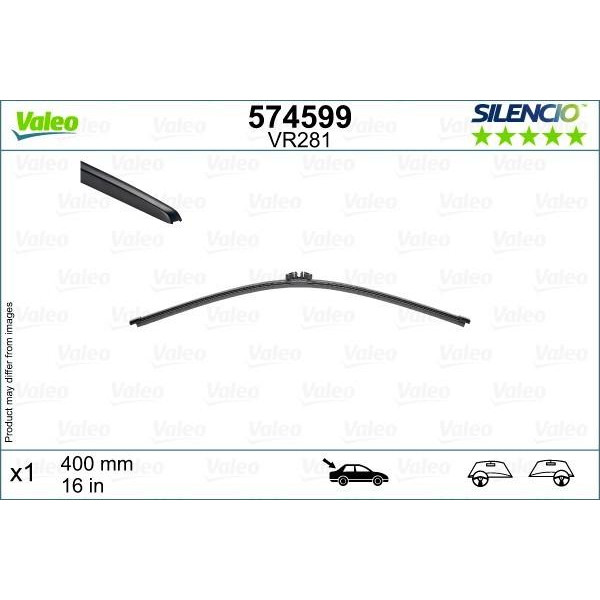 Takapyyhin Valeo Silencio Rear VR281, 400 mm