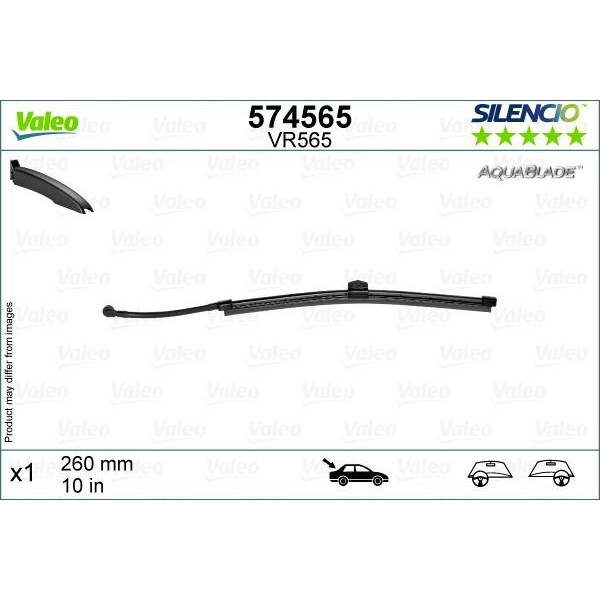 Takapyyhin Valeo Silencio Rear VR565, 260 mm
