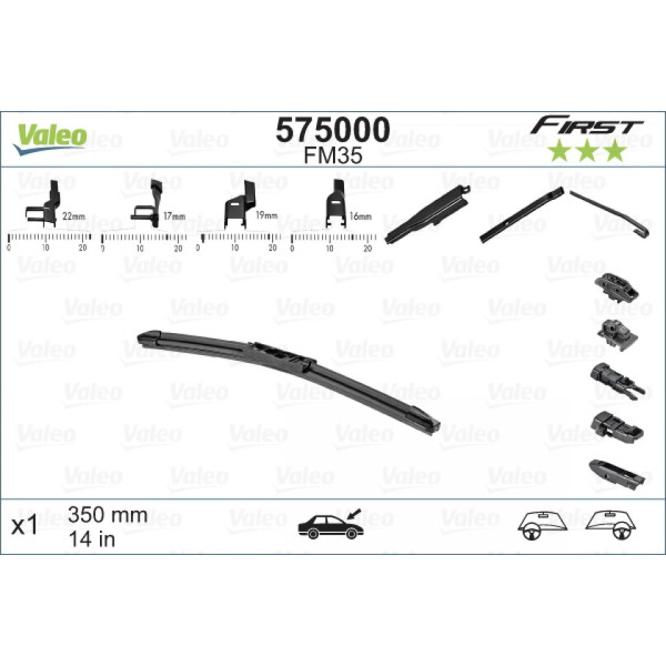 Pyyhin Valeo First Multiconnection FM35, 350 mm