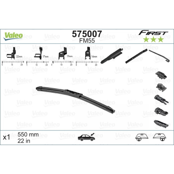 Pyyhin Valeo First Multiconnection FM55, 550 mm