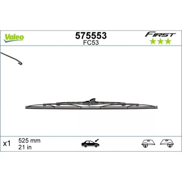 Pyyhin Valeo First VF53, 525 mm